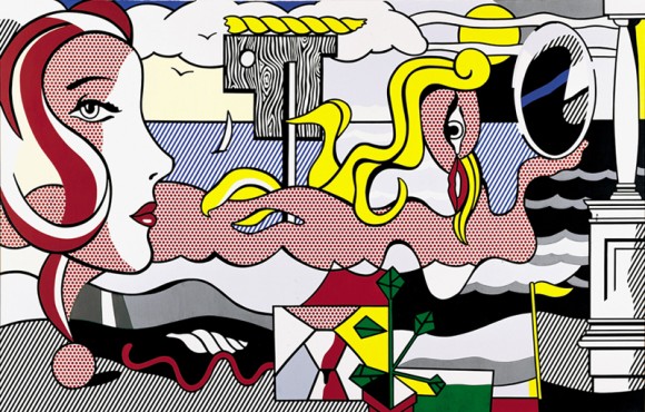 LOU Roy Lichtenstein Figures in Landscape 1977 Estate of Roy Lichtenstein 2024 ProLitteris Zurich